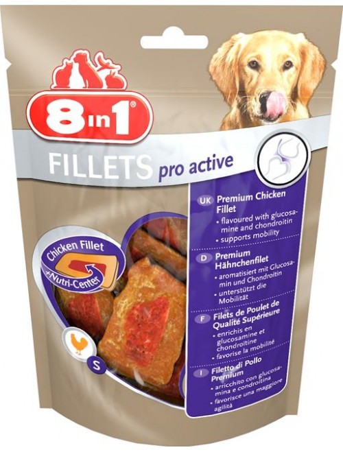8in1 Kyllingfilet Pro Active, Stort utvalg Godbiter og Snacks til Hunder