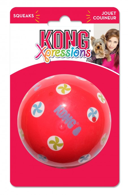 KONG Xpressions Ball, Rød, Stort utvalg lekeballer til Hund