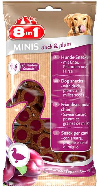 8in1 Minis And & Plomme, Stort utvalg Godbiter og Snacks til Hunder