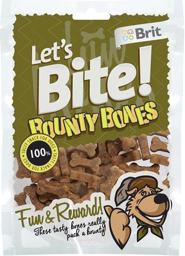 Brit Let´s Bite! Bounty Bones Treningsgodbiter, Stort Utvalg Treningsgodbiter til Hund