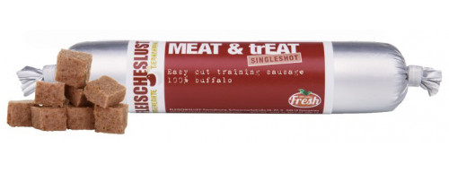 MeatLove Steakhouse Meat & Treat Singleshot Buffalo, Stort utvalg Godbiter og Snacks til Hunder