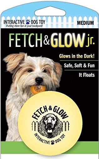 Fetch & glow Lysende Ball, Gul, Stort utvalg lekeballer til Hund