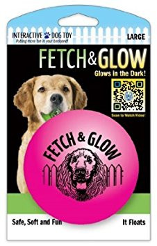 Fetch & glow Lysende Ball, Rosa, Stort utvalg lekeballer til Hund