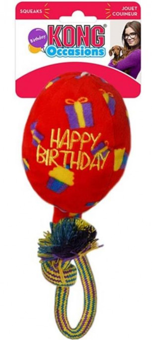 KONG Bursdagsballong - Rød, Stort utvalg forskjellige kosedyrleker til hund