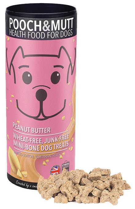 Pooch & Mutt Peanut Butter Mini-Bone Treats, Stort Utvalg av Spennende Hundekjeks