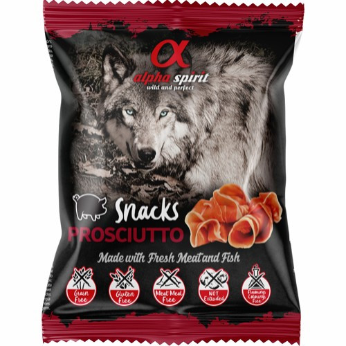 Alpha Spirit Snack Pack  Prosciutto, Stort Utvalg Treningsgodbiter til Hund